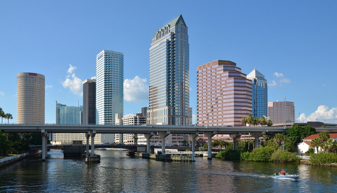 Downtown Tampa beside the water